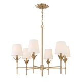 Broche 6 Light Chandelier 28 Inch Tall and 32 Inch Wide by Crystorama - 568