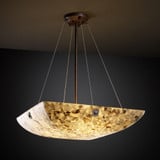 Alabaster Rocks Finials 3 Light F6 Square Large Pendant by Justice Design - ALR-9661-25-F6