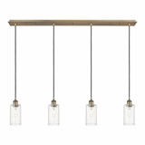 Crown Point 4 Light Cord Hung Linear Pendant 48.88 Inch Wide by Innovations - 124B-4P-G434-7