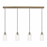 Crown Point 4 Light Cord Hung Linear Pendant 48.88 Inch Wide by Innovations - 124B-4P-G434-7