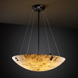 Alabaster Rocks Finials 3 Light F1 Round Large Pendant by Justice Design - ALR-9661-35-F1