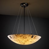Alabaster Rocks Finials 3 Light F2 Round Large Pendant by Justice Design - ALR-9661-35-F2