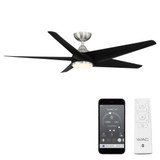 Waterford Gate 5 Blade Smart Ceiling Fan with Light and Remote 60 Inch Wide by BSH - 156-BEL-1105541