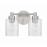 Lyndsey 2 Light Bath Vanity 9 Inch Tall and 12.38 Inch Wide by Craftmade - 60202