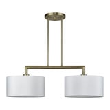 Meridian 2 Light Large Linear Chandelier 18 Inch and 14 Inch Wide by Livex - 45492