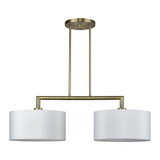 Meridian 2 Light Large Linear Chandelier 18 Inch and 14 Inch Wide by Livex - 45492
