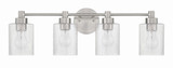 Lyndsey 4 Light Bath Vanity 9 Inch Tall and 28.25 Inch Wide by Craftmade - 60204