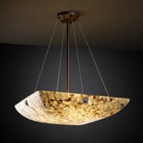 Alabaster Rocks Finials 6 Light F1 Square Large Pendant by Justice Design - ALR-9662-25-F1