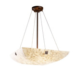 Alabaster Rocks Finials 6 Light F4 Square Large Pendant by Justice Design - ALR-9662-25-F4