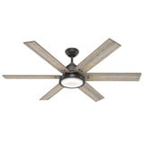 Warrant 6 Blade Ceiling Fan with Light Kit 60 Inch Wide by Hunter Fans - 59461