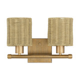 Weavington 2 Light Bath Vanity 9.5 Inch Tall and 14 Inch Wide by Livex - 13702