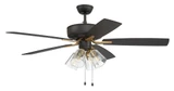 Pro Plus 5 Blade Ceiling Fan with Light 52 Inch Blade Span by Craftmade - P104