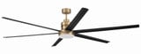 Mondo 6 Blade Ceiling Fan with Light Kit 80 Inches Wide by Craftmade - MND80-NWF