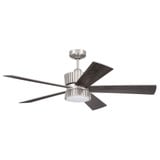 Theiry 5 Blade Ceiling Fan with Light Kit 52 Inch Wide by Craftmade - TRY52-5