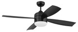 Sebastion 4 Blade Ceiling Fan with Light Kit 52 Inch Wide by Craftmade - SBN52