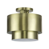 Zolana 2 Light Medium Semi Flush Mount 10.75 Inch and 12 Inch Wide by Livex - 40054