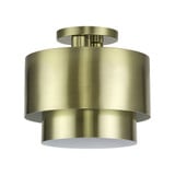 Zolana 2 Light Medium Semi Flush Mount 10.75 Inch and 12 Inch Wide by Livex - 40054