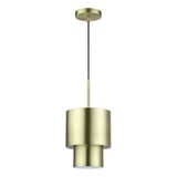 Zolana 1 Light Mini Pendant 23 Inch Tall and 8.5 Inch Wide by Livex - 40058