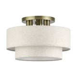 Manorwood 3 Light Large Semi Flush Mount 9.5 Inch and 15 Inch Wide by Livex - 41944