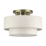Manorwood 3 Light Large Semi Flush Mount 9.5 Inch and 15 Inch Wide by Livex - 41944