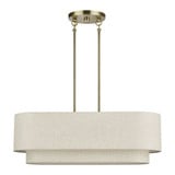 Manorwood 3 Light Medium Linear Chandelier 19.5 X 10 Inch Wide by Livex - 41933