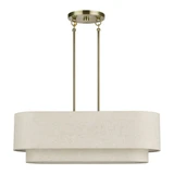 Manorwood 3 Light Medium Linear Chandelier 19.5 X 10 Inch Wide by Livex - 41933