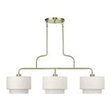 Manorwood 3 Light Extra Large Linear Chandelier 30 Inch Tall by Livex - 41943