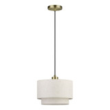 Manorwood 1 Light Pendant 15.5 Inch Tall and 12 Inch Wide by Livex - 41941