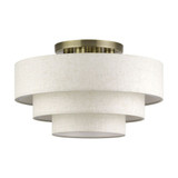 Manorwood 4 Light Extra Large Semi Flush Mount 21 Inch Wide by Livex - 41946