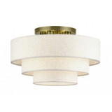 Manorwood 4 Light Extra Large Semi Flush Mount 21 Inch Wide by Livex - 41946