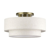 Manorwood 3 Light Large Semi Flush Mount 10.25 Inch X 18 Inch Wide by Livex - 41945