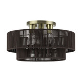 Acordia 3 Light Large Semi Flush Mount 10 Inch Tall X 18 Inch Wide by Livex - 49134