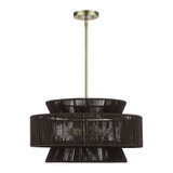 Florell 5 Light Pendant 20.5 Inch Tall and 22 Inch Wide by Livex - 49145