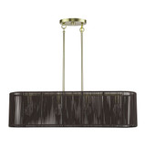Acordia 4 Light Large Linear Chandelier 19 Inch and 7.75 Inch Wide by Livex - 49128