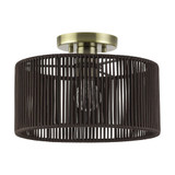 Acordia 1 Light Medium Semi Flush Mount 8.25 Inch and 12 Inch Wide by Livex - 49132