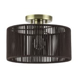 Acordia 1 Light Medium Semi Flush Mount 8.25 Inch and 12 Inch Wide by Livex - 49132