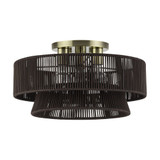 Florell 3 Light Large Semi Flush Mount 10 Inch Tall X 18 Inch Wide by Livex - 49147
