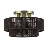 Acordia 3 Light Large Semi Flush Mount 9.25 Inch and 15 Inch Wide by Livex - 49133