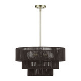 Acordia 6 Light Pendant 21 Inch Tall and 23 Inch Wide by Livex - 49126
