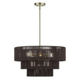 Acordia 6 Light Pendant 21 Inch Tall and 23 Inch Wide by Livex - 49126