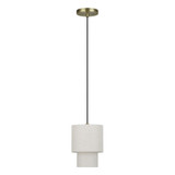 Monroe 1 Light Mini Pendant 15.5 Inch Tall and 7 Inch Wide by Livex - 51089