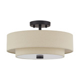 Bellingham 3 Light Large Semi Flush Mount 8.25 Inch X 15 Inch Wide by Livex - 58854