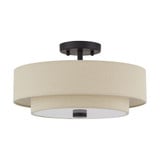 Bellingham 3 Light Large Semi Flush Mount 8.25 Inch X 15 Inch Wide by Livex - 58854