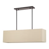 Summit 4 Light Large Linear Chandelier 17.5 Inch and 8.5 Inch Wide by Livex - 52276