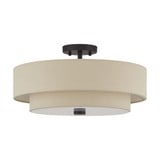 Bellingham 4 Light Large Semi Flush Mount 9 Inch and 18 Inch Wide by Livex - 58855