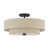 Bellingham 4 Light Large Semi Flush Mount 9 Inch and 18 Inch Wide by Livex - 58855