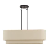 Bellingham 4 Light Large Linear Chandelier 20.5 X 10 Inch Wide by Livex - 58873