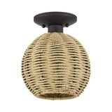 Summervine 1 Light Small Semi Flush Mount 9 Inch and 8 Inch Wide by Livex - 60206