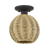 Summervine 1 Light Small Semi Flush Mount 9 Inch and 8 Inch Wide by Livex - 60206