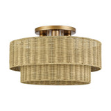 Weavington 3 Light Large Semi Flush Mount 10.5 Inch X 18 Inch Wide by Livex - 60048